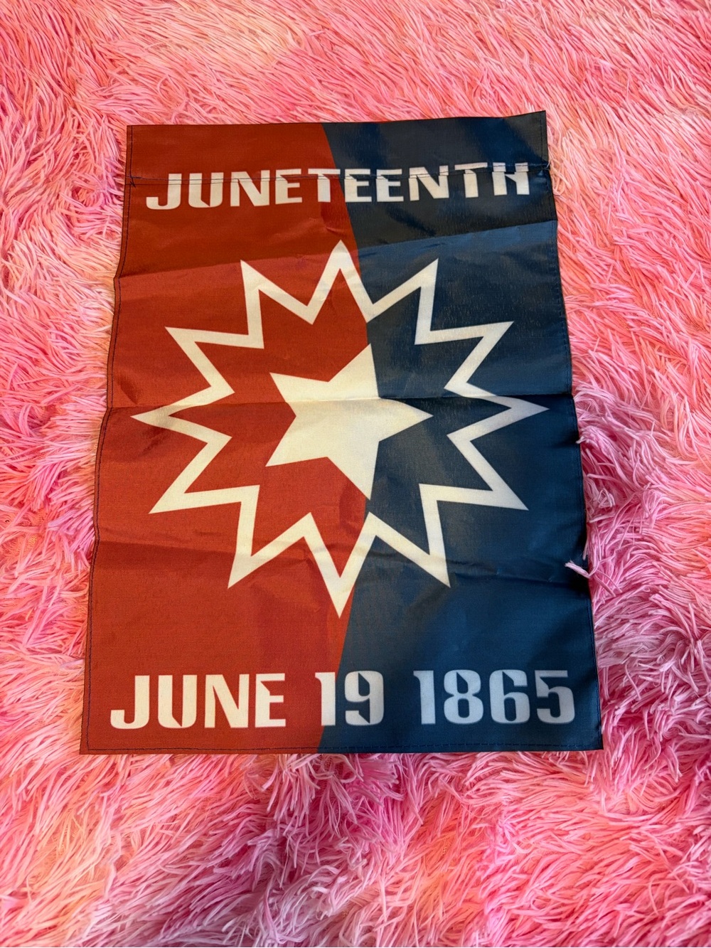 Juneteenth Decorative Flag - Red and Navy